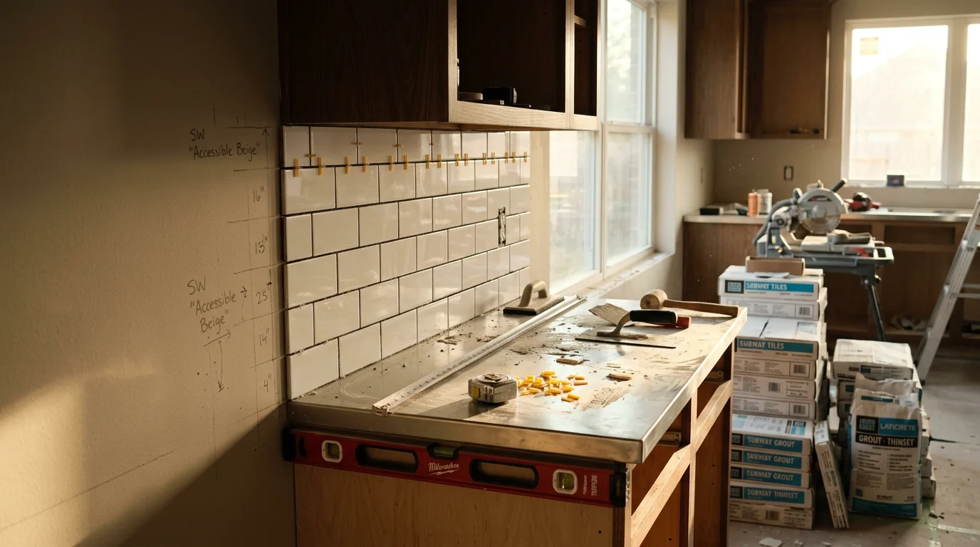Finished kitchen remodel in a Hockley-area home featuring custom cabinetry, updated countertops, and an open layout designed for everyday family use. Interior construction work completed by Cypress Patios & Backyard Designs LLC serving northwest Houston.